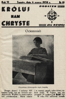 Króluj nam Chryste : dodatek dla dzieci. 1938, nr 10