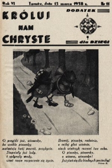 Króluj nam Chryste : dodatek dla dzieci. 1938, nr 11