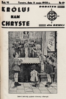 Króluj nam Chryste : dodatek dla dzieci. 1938, nr 19