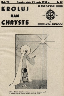 Króluj nam Chryste : dodatek dla dzieci. 1938, nr 22