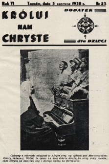 Króluj nam Chryste : dodatek dla dzieci. 1938, nr 23