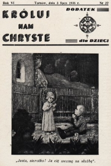 Króluj nam Chryste : dodatek dla dzieci. 1938, nr 27