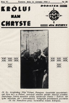 Króluj nam Chryste : dodatek dla dzieci. 1938, nr 33