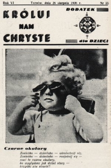 Króluj nam Chryste : dodatek dla dzieci. 1938, nr 35