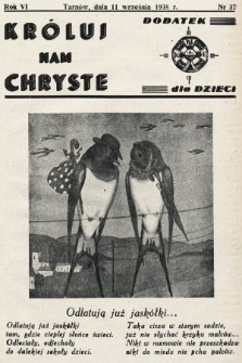 Króluj nam Chryste : dodatek dla dzieci. 1938, nr 37