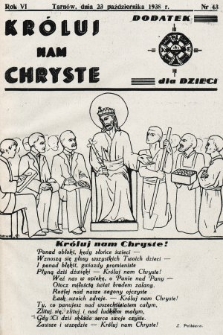 Króluj nam Chryste : dodatek dla dzieci. 1938, nr 43