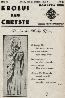 Króluj nam Chryste : dodatek dla dzieci. 1938, nr 48