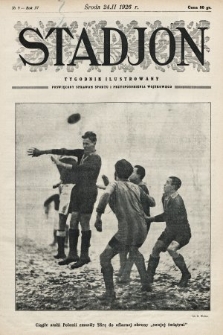 Stadjon : tygodnik ilustrowany poświęcony sprawom sportu i przysposobienia wojskowego. 1926, nr 9