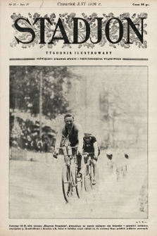Stadjon : tygodnik ilustrowany poświęcony sprawom sportu i przysposobienia wojskowego. 1926, nr 22