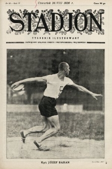 Stadjon : tygodnik ilustrowany poświęcony sprawom sportu i przysposobienia wojskowego. 1926, nr 34