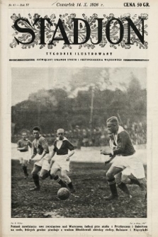 Stadjon : tygodnik ilustrowany poświęcony sprawom sportu i przysposobienia wojskowego. 1926, nr 41