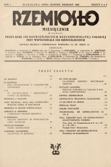 Rzemiosło : miesięcznik wydawany przez Radę Izb Rzemieślniczych Rzeczypospolitej Polskiej przy współudziale Izb Rzemieślniczych. 1932, z. 3-4-5