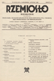 Rzemiosło : miesięcznik wydawany przez Radę Izb Rzemieślniczych Rzeczypospolitej Polskiej przy współudziale Izb Rzemieślniczych. 1932, z. 6-7