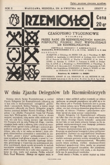 Rzemiosło : czasopismo tygodniowe wydawane przez Radę Izb Rzemieślniczych Rzeczypospolitej Polskiej przy współudziale Izb Rzemieślniczych. 1933, z. 13