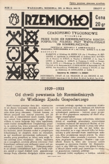 Rzemiosło : czasopismo tygodniowe wydawane przez Radę Izb Rzemieślniczych Rzeczypospolitej Polskiej przy współudziale Izb Rzemieślniczych. 1933, z. 17