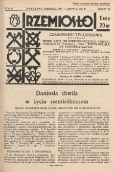 Rzemiosło : czasopismo tygodniowe wydawane przez Radę Izb Rzemieślniczych Rzeczypospolitej Polskiej przy współudziale Izb Rzemieślniczych. 1933, z. 18