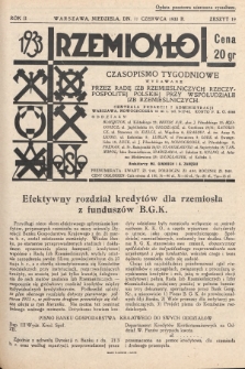 Rzemiosło : czasopismo tygodniowe wydawane przez Radę Izb Rzemieślniczych Rzeczypospolitej Polskiej przy współudziale Izb Rzemieślniczych. 1933, z. 19