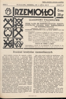 Rzemiosło : czasopismo tygodniowe wydawane przez Radę Izb Rzemieślniczych Rzeczypospolitej Polskiej przy współudziale Izb Rzemieślniczych. 1933, z. 24