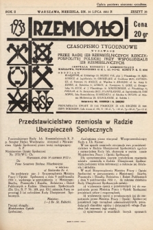 Rzemiosło : czasopismo tygodniowe wydawane przez Radę Izb Rzemieślniczych Rzeczypospolitej Polskiej przy współudziale Izb Rzemieślniczych. 1933, z. 26