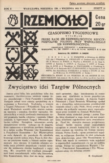 Rzemiosło : czasopismo tygodniowe wydawane przez Radę Izb Rzemieślniczych Rzeczypospolitej Polskiej przy współudziale Izb Rzemieślniczych. 1933, z. 31