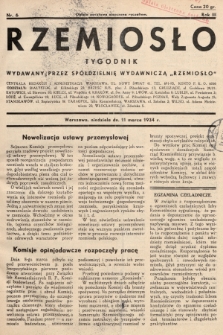 Rzemiosło : tygodnik wydawany przez Spółdzielnię Wydawniczą „Rzemiosło". 1934, nr 6