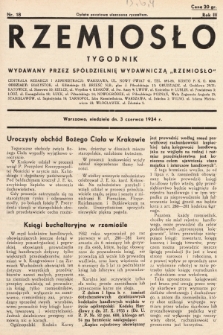 Rzemiosło : tygodnik wydawany przez Spółdzielnię Wydawniczą „Rzemiosło". 1934, nr 18