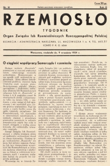 Rzemiosło : organ Związku Izb Rzemieślniczych Rzeczypospolitej Polskiej. 1934, nr 32