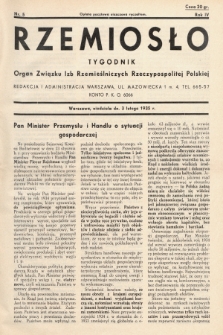 Rzemiosło : organ Związku Izb Rzemieślniczych Rzeczypospolitej Polskiej. 1935, nr 5