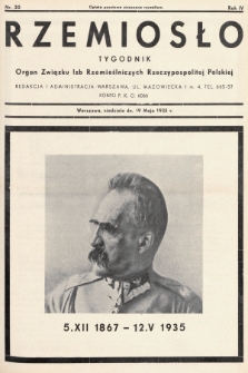 Rzemiosło : organ Związku Izb Rzemieślniczych Rzeczypospolitej Polskiej. 1935, nr 20