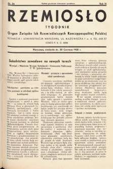 Rzemiosło : organ Związku Izb Rzemieślniczych Rzeczypospolitej Polskiej. 1935, nr 26