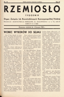 Rzemiosło : organ Związku Izb Rzemieślniczych Rzeczypospolitej Polskiej. 1935, nr 31