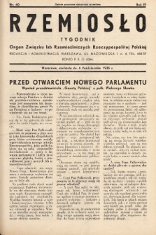 Rzemiosło : organ Związku Izb Rzemieślniczych Rzeczypospolitej Polskiej. 1935, nr 40
