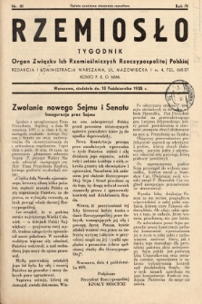 Rzemiosło : organ Związku Izb Rzemieślniczych Rzeczypospolitej Polskiej. 1935, nr 41