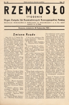 Rzemiosło : organ Związku Izb Rzemieślniczych Rzeczypospolitej Polskiej. 1935, nr 42