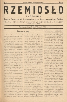 Rzemiosło : organ Związku Izb Rzemieślniczych Rzeczypospolitej Polskiej. 1936, nr 3