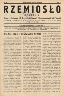 Rzemiosło : organ Związku Izb Rzemieślniczych Rzeczypospolitej Polskiej. 1936, nr 6