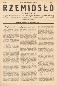 Rzemiosło : organ Związku Izb Rzemieślniczych Rzeczypospolitej Polskiej. 1936, nr 24