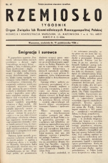 Rzemiosło : organ Związku Izb Rzemieślniczych Rzeczypospolitej Polskiej. 1936, nr 41