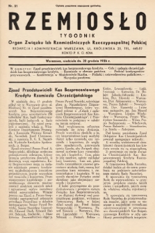 Rzemiosło : organ Związku Izb Rzemieślniczych Rzeczypospolitej Polskiej. 1936, nr 51