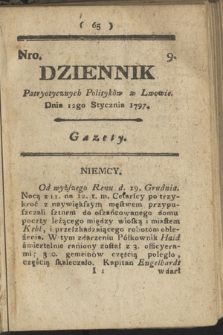 Dziennik Patryotycznych Politykow we Lwowie. 1797, nr 9