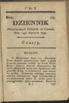 Dziennik Patryotycznych Politykow we Lwowie. 1797, nr 11