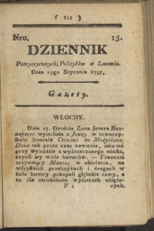 Dziennik Patryotycznych Politykow we Lwowie. 1797, nr 15