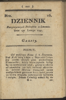 Dziennik Patryotycznych Politykow we Lwowie. 1797, nr 26
