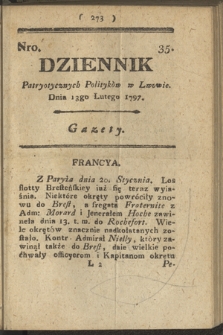 Dziennik Patryotycznych Politykow we Lwowie. 1797, nr 35