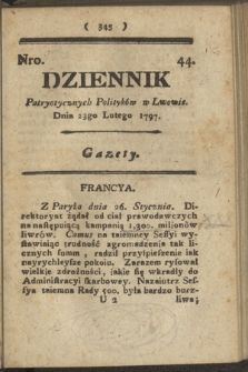 Dziennik Patryotycznych Politykow we Lwowie. 1797, nr 44