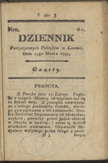 Dziennik Patryotycznych Politykow we Lwowie. 1797, nr 61