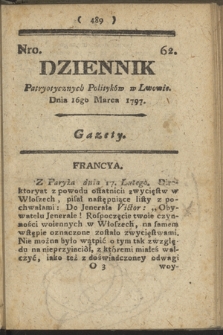 Dziennik Patryotycznych Politykow we Lwowie. 1797, nr 62