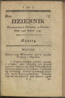 Dziennik Patryotycznych Politykow we Lwowie. 1797, nr 68