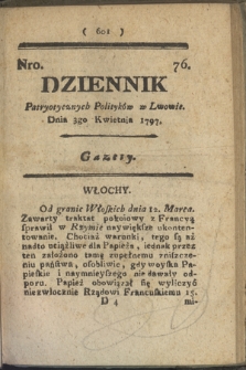 Dziennik Patryotycznych Politykow we Lwowie. 1797, nr 76