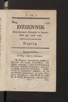 Dziennik Patryotycznych Politykow we Lwowie. 1796, nr 150